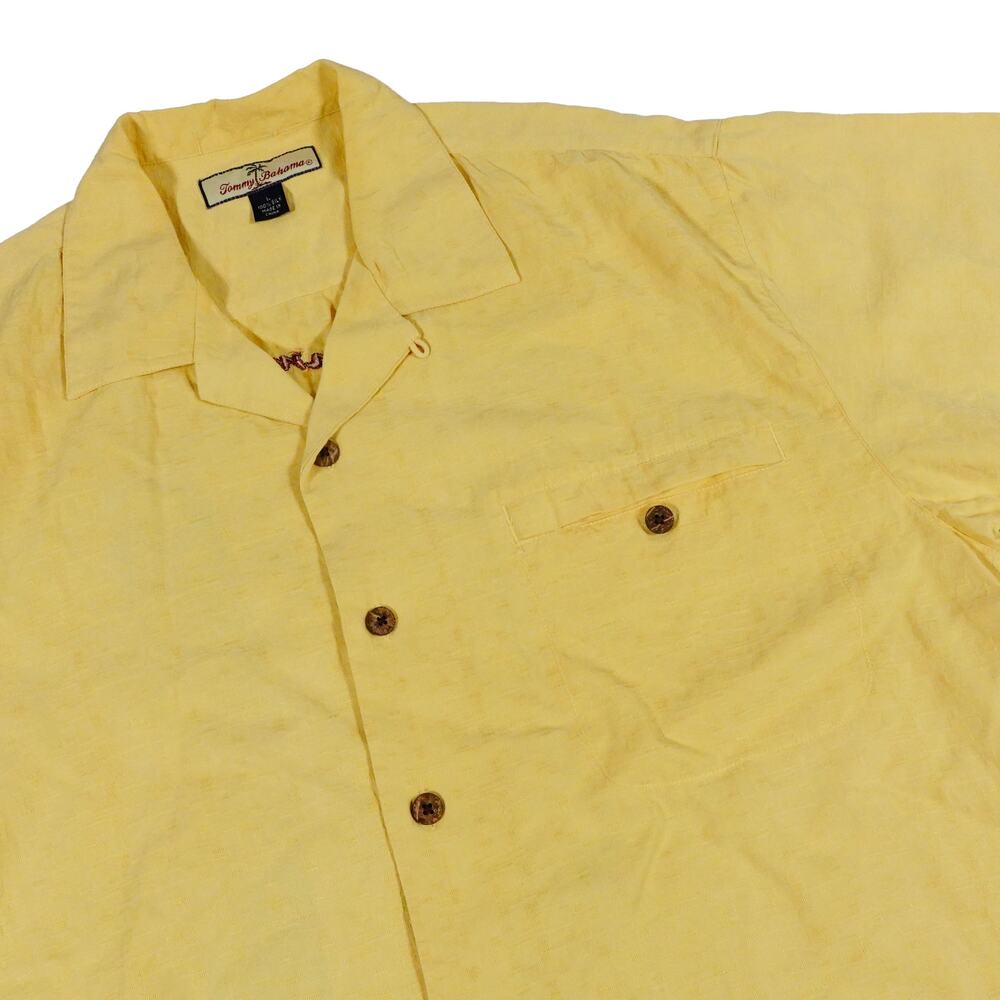 Tommy Bahama Silk Embroidered Shake My Day Hawaiian Button Up Camp Shirt Large - Picture 5 of 8